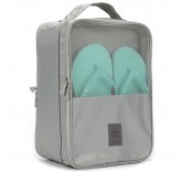 Пляжная сумка косметичка с отделением для обуви и мокрого белья, цвет серый